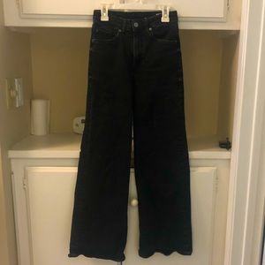 Black Forever 21 flare jeans.
